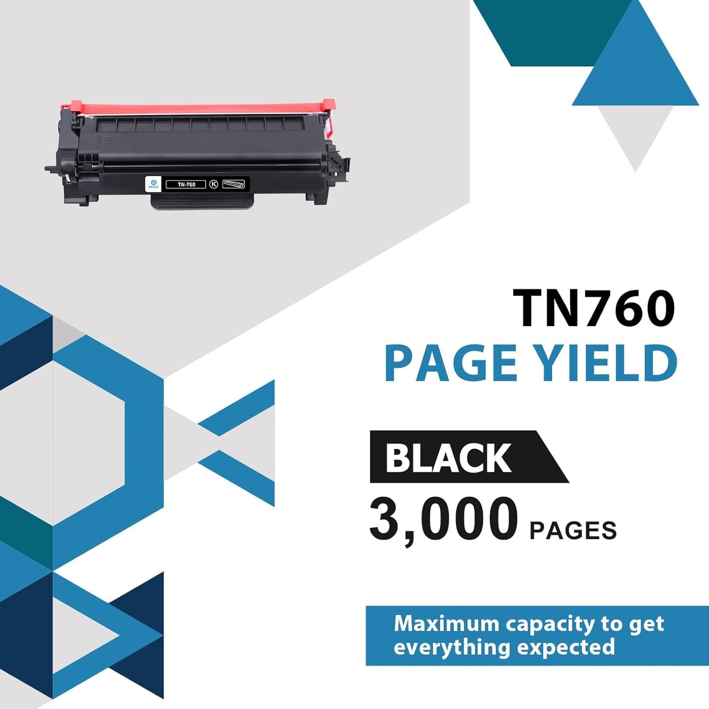 TN760 TN-760 High Yield Toner Cartridge 4-Pack Compatible Replacement for Brother TN760 TN730 TN-760 TN-730 TN 760 730 Black for HL-L2390DW DCP-L2550DW MFC-L2750DW MFC-L2710DW HL-L2370DW HL-L2395DW