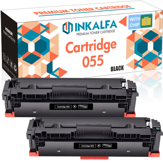 Brother Compatible 055BK Black Toner Cartridge 2-Pack Combo