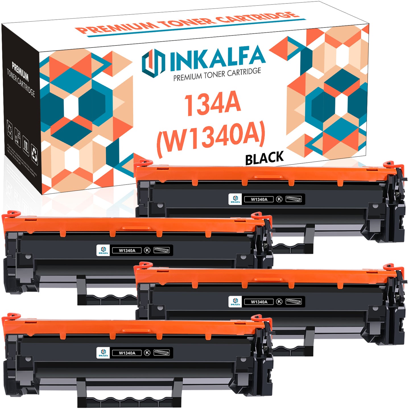 HP Compatible W1340A Black Toner Cartridge 4-Pack Combo