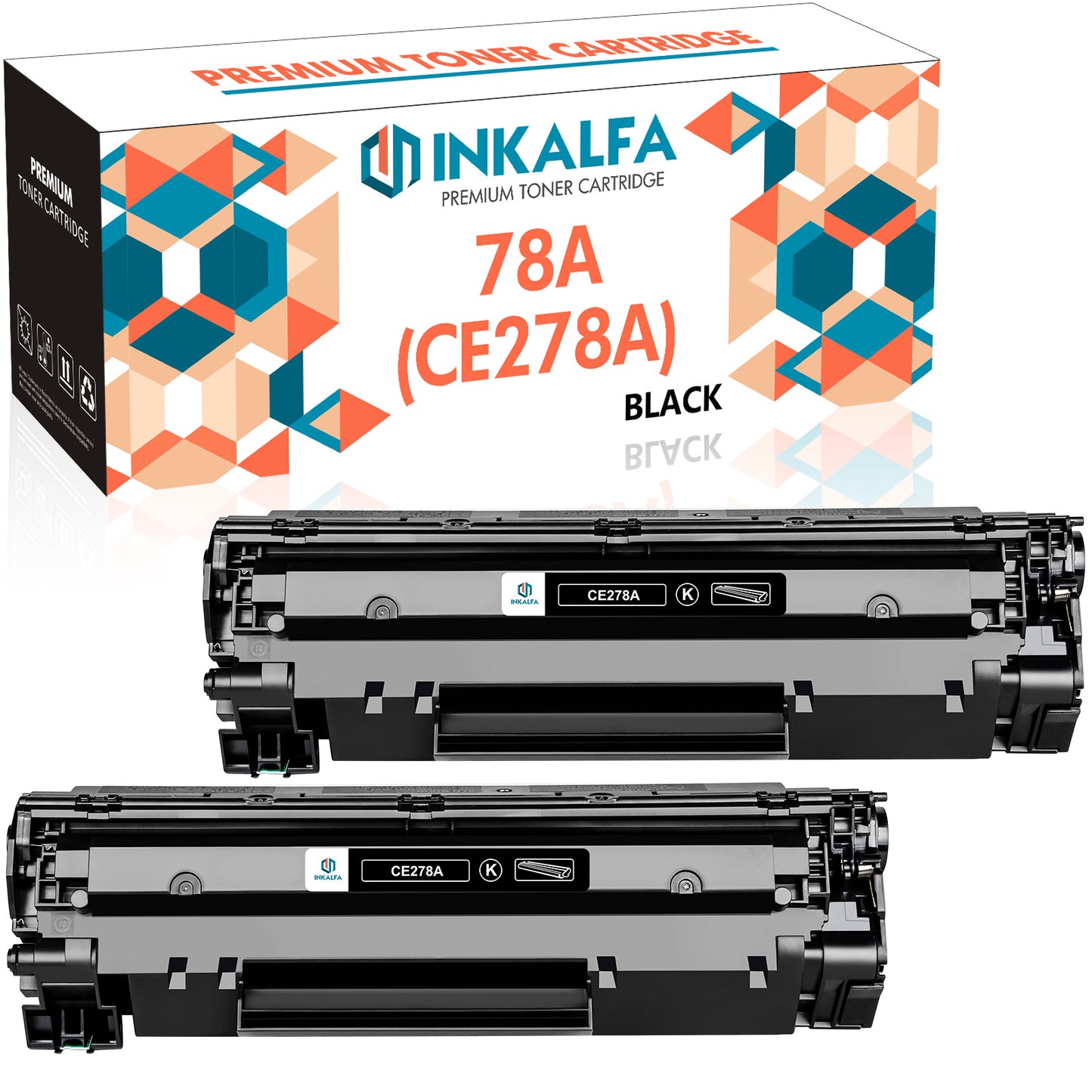 HP Compatible CE278A Black Toner Cartridge 2-Pack Combo