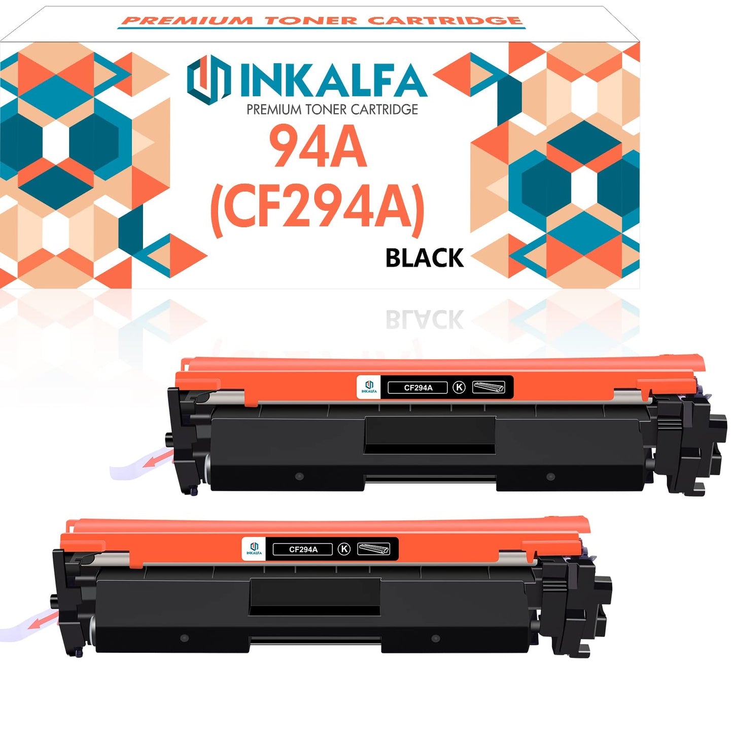 Inkalfa 94A CF294A 94X Toner: Compatible Toner Cartridge Replacement for 94A CF294A 94X CF294X Pro M118dw MFP M148dw M148fdw M149fdw M118 M148 M149 Printer High Yield Ink (Black 2-Pack)